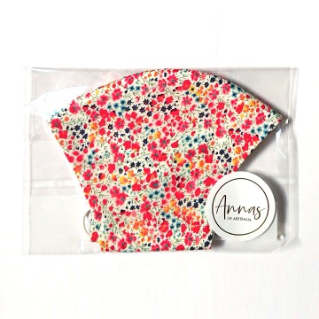 Liberty Tana Lawn Cotton Face Mask - Phoebe Red